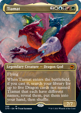 Tiamat (Borderless Alternate Art) [Dungeons & Dragons: Adventures in the Forgotten Realms] | Tables and Towers