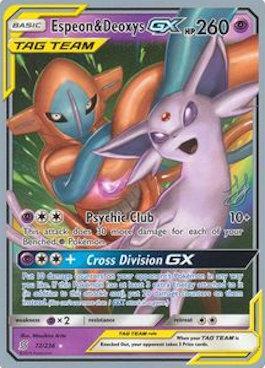 Espeon & Deoxys GX (72/236) (Perfection - Henry Brand) [World Championships 2019] | Tables and Towers