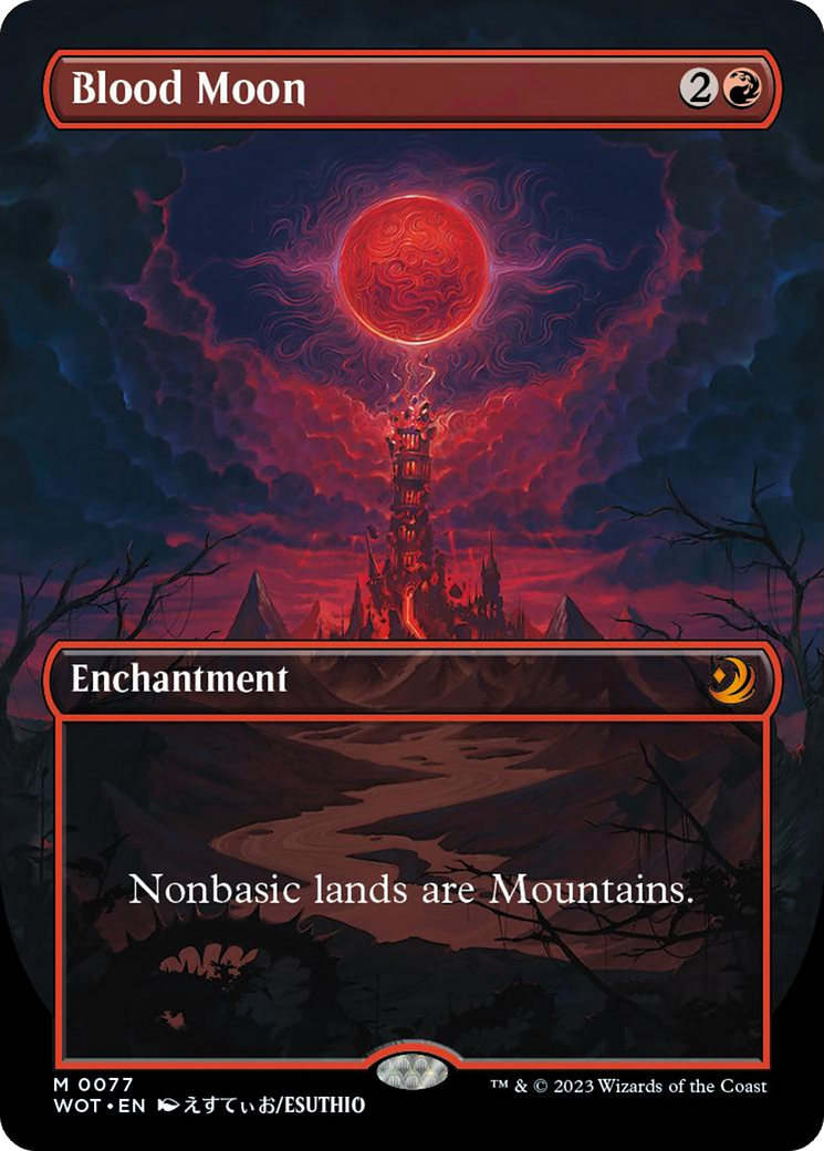 Blood Moon (Anime Borderless) [Wilds of Eldraine: Enchanting Tales] | Tables and Towers