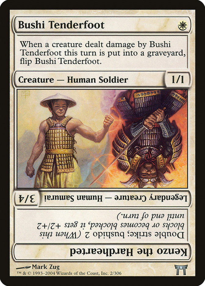 Bushi Tenderfoot // Kenzo the Hardhearted [Champions of Kamigawa] | Tables and Towers