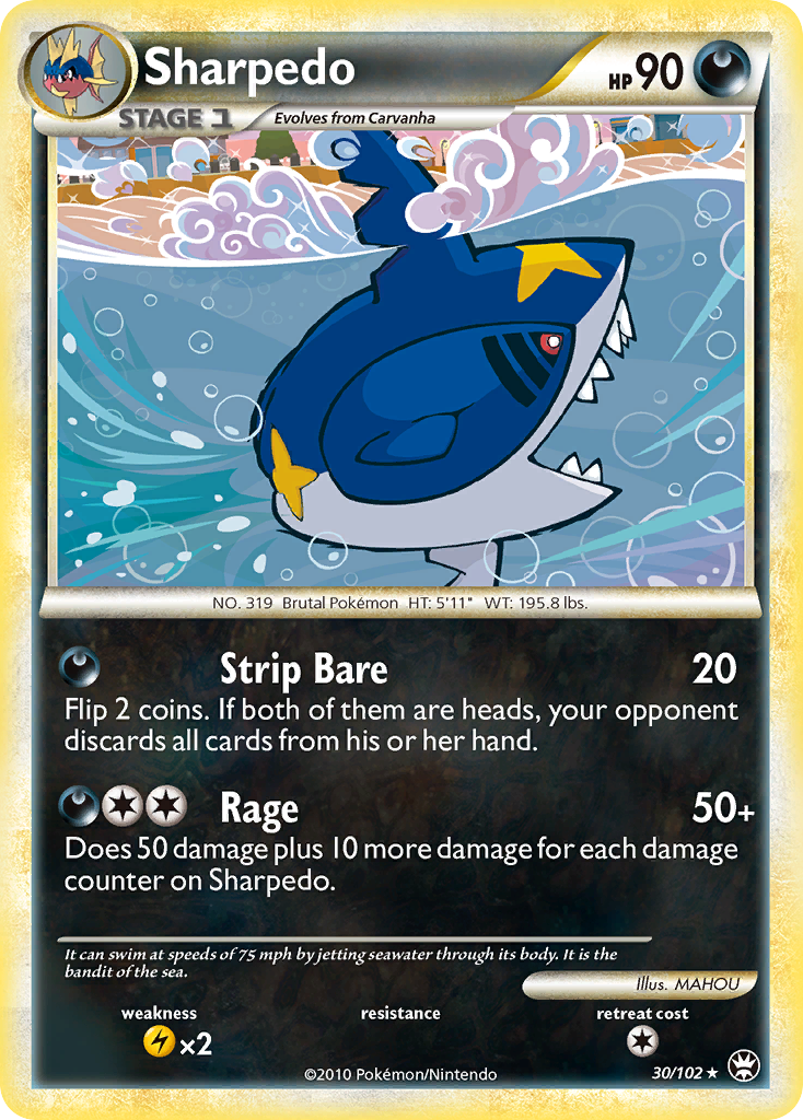 Sharpedo (30/102) [HeartGold & SoulSilver: Triumphant] | Tables and Towers