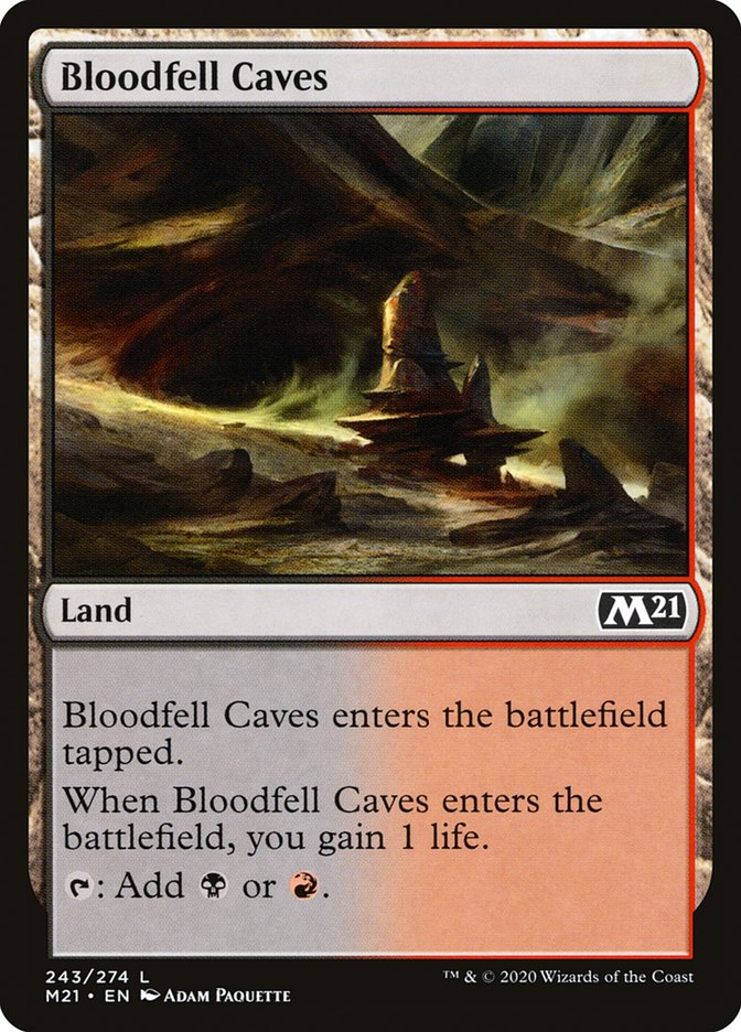 Bloodfell Caves [Core Set 2021] | Tables and Towers