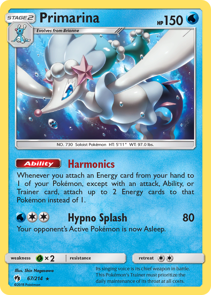 Primarina (67/214) [Sun & Moon: Lost Thunder] | Tables and Towers