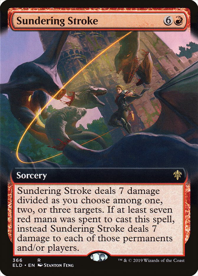 Sundering Stroke (Extended Art) [Throne of Eldraine] | Tables and Towers