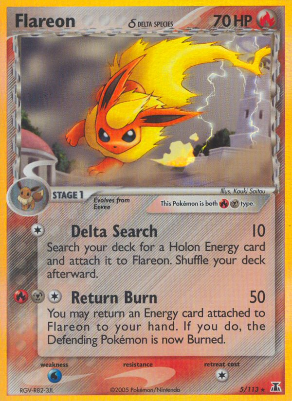 Flareon (5/113) (Delta Species) [EX: Delta Species] | Tables and Towers