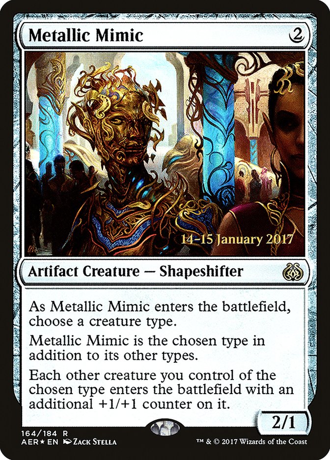 Metallic Mimic [Aether Revolt Prerelease Promos] | Tables and Towers