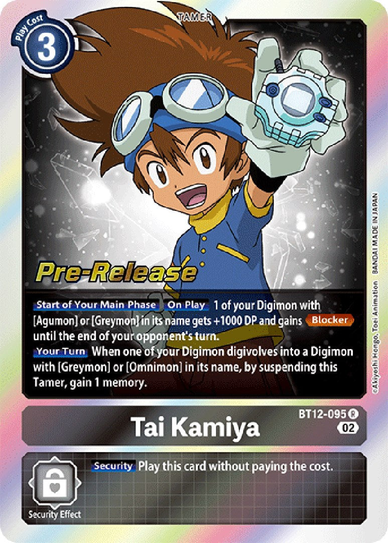 Tai Kamiya [BT12-095] [Across Time Pre-Release Cards] | Tables and Towers