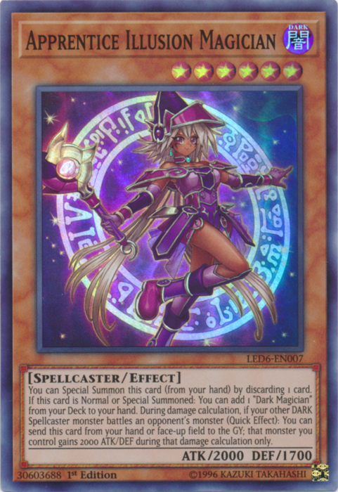 Apprentice Illusion Magician [LED6-EN007] Super Rare | Tables and Towers