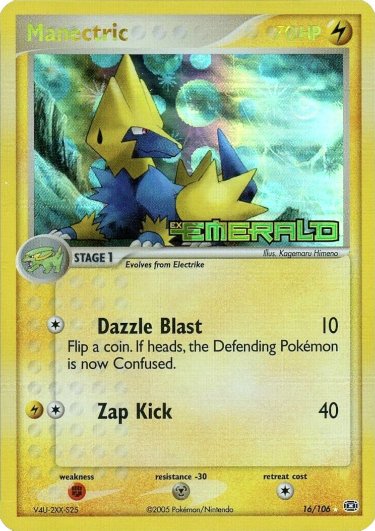 Manectric (16/106) (Stamped) [EX: Emerald] | Tables and Towers