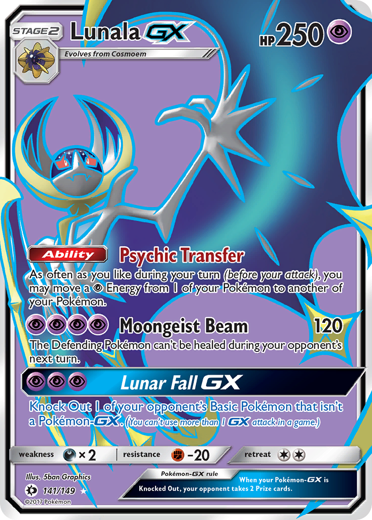 Lunala GX (141/149) [Sun & Moon: Base Set] | Tables and Towers