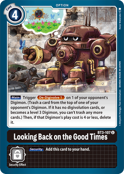 Looking Back on the Good Times [BT3-107] [Release Special Booster Ver.1.0] | Tables and Towers