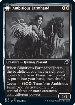 Ambitious Farmhand // Seasoned Cathar [Innistrad: Double Feature] | Tables and Towers