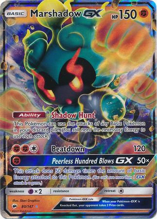 Marshadow GX (80/147) (Jumbo Card) [Sun & Moon: Burning Shadows] | Tables and Towers