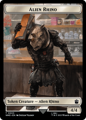 Alien Rhino // Alien Warrior Double-Sided Token [Doctor Who Tokens] | Tables and Towers