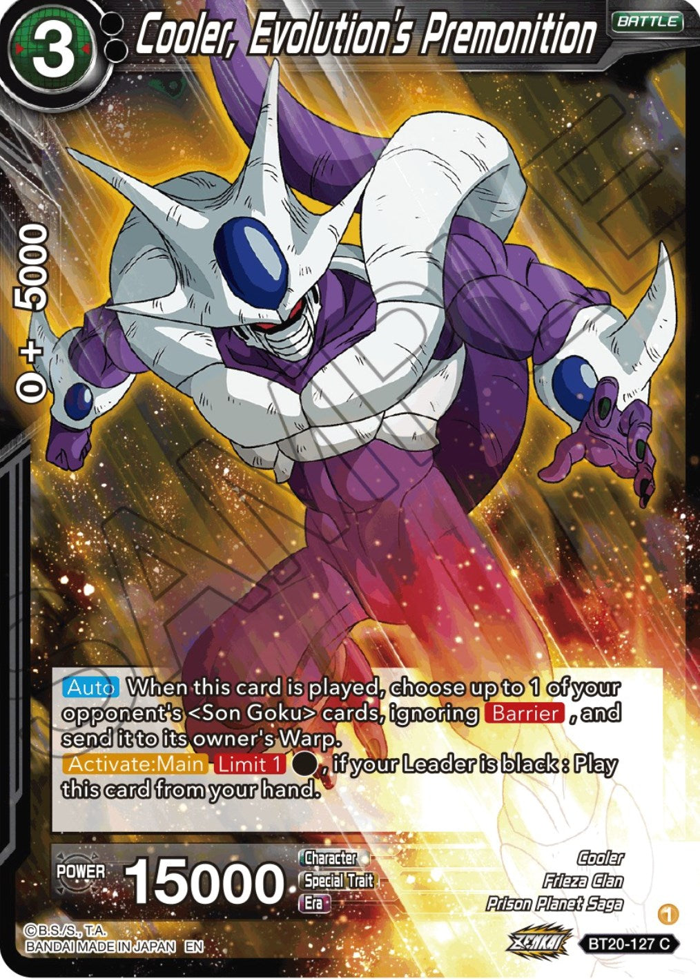 Cooler, Evolution's Premonition (BT20-127) [Power Absorbed] | Tables and Towers