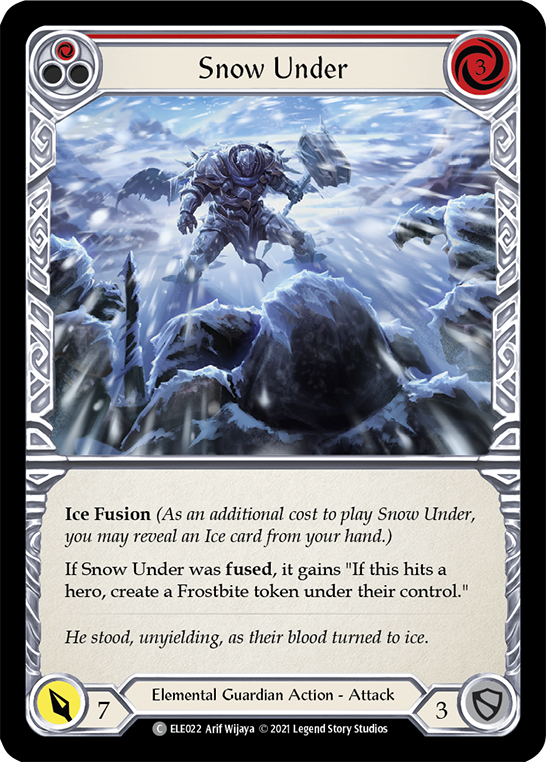 Snow Under (Red) [ELE022] (Tales of Aria)  1st Edition Rainbow Foil | Tables and Towers