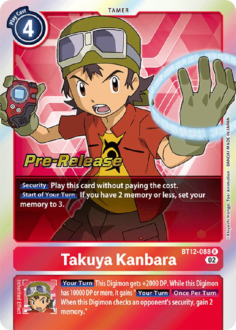 Takuya Kanbara [BT12-088] [Across Time Pre-Release Cards] | Tables and Towers