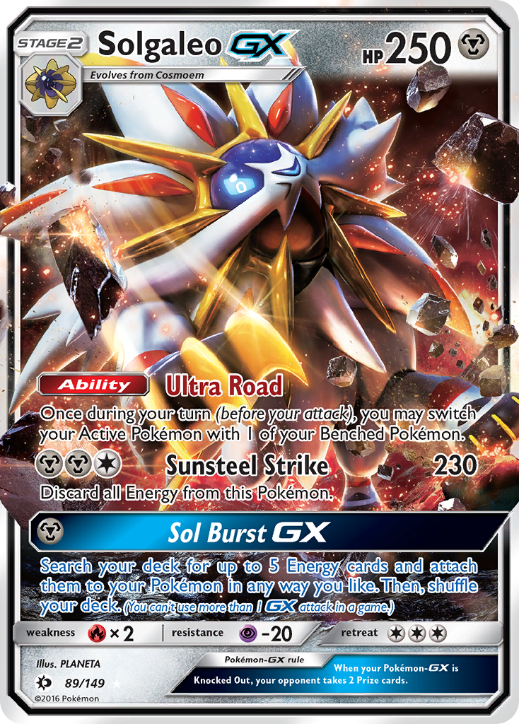 Solgaleo GX (89/149) [Sun & Moon: Base Set] | Tables and Towers