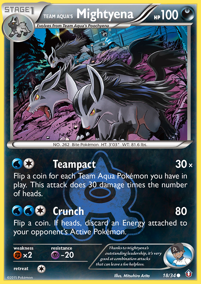 Team Aqua's Mightyena (18/34) [XY: Double Crisis] | Tables and Towers