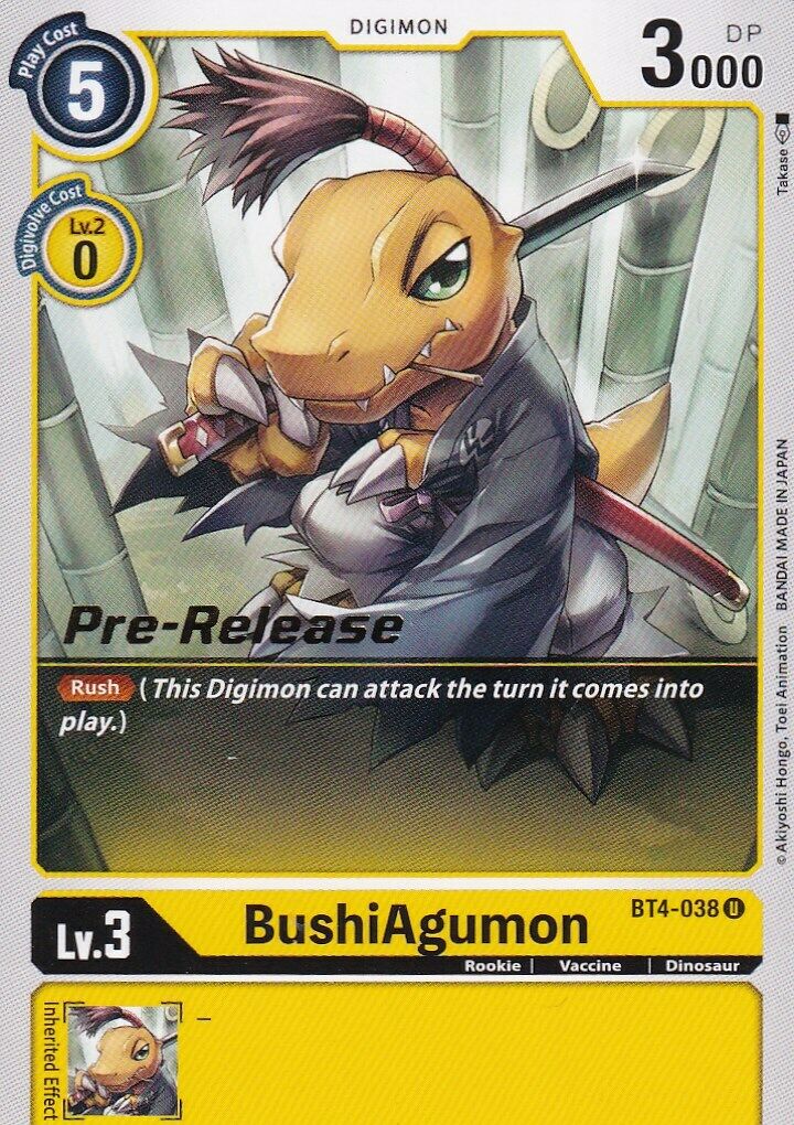 BushiAgumon [BT4-038] [Great Legend Pre-Release Promos] | Tables and Towers