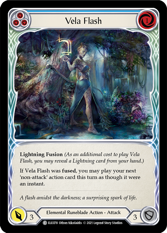 Vela Flash (Blue) [ELE078] (Tales of Aria)  1st Edition Normal | Tables and Towers