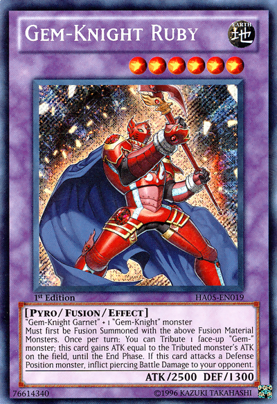 Gem-Knight Ruby [HA05-EN019] Secret Rare | Tables and Towers