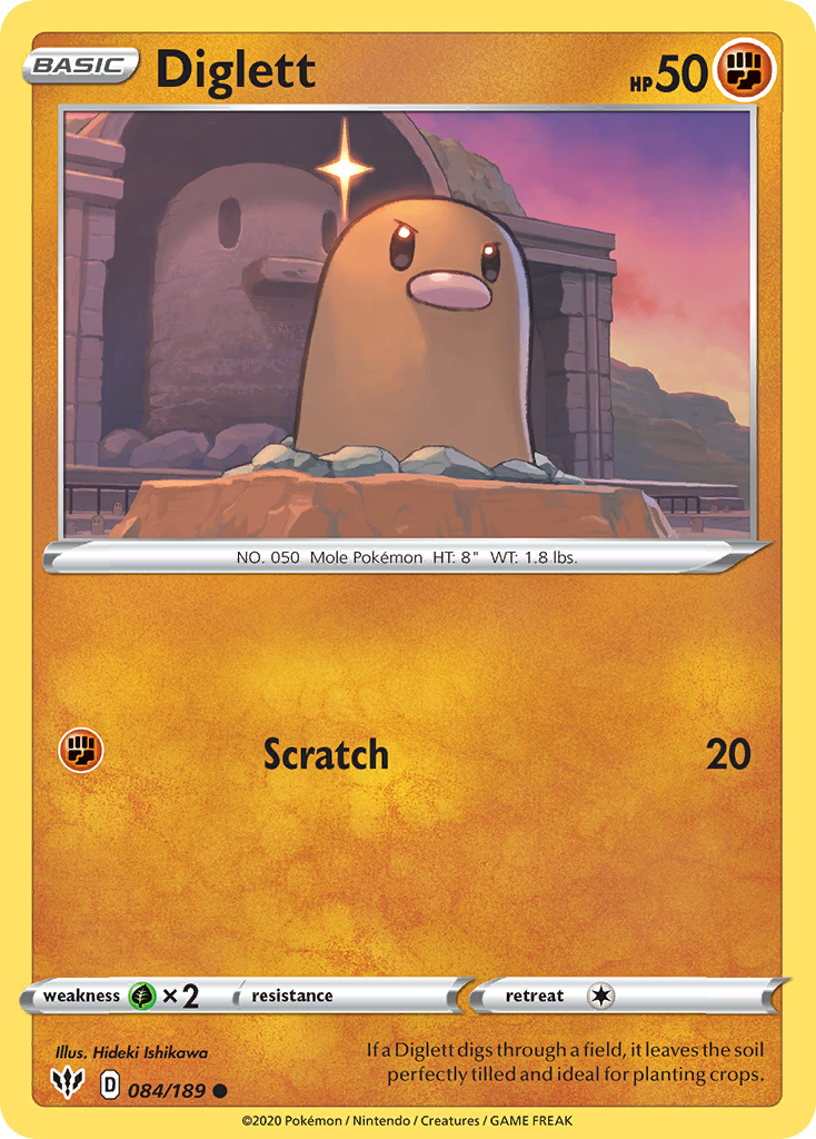 Diglett (084/189) [Sword & Shield: Darkness Ablaze] | Tables and Towers