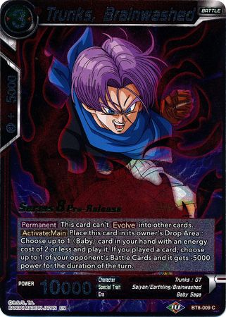 Trunks, Brainwashed (BT8-009_PR) [Malicious Machinations Prerelease Promos] | Tables and Towers