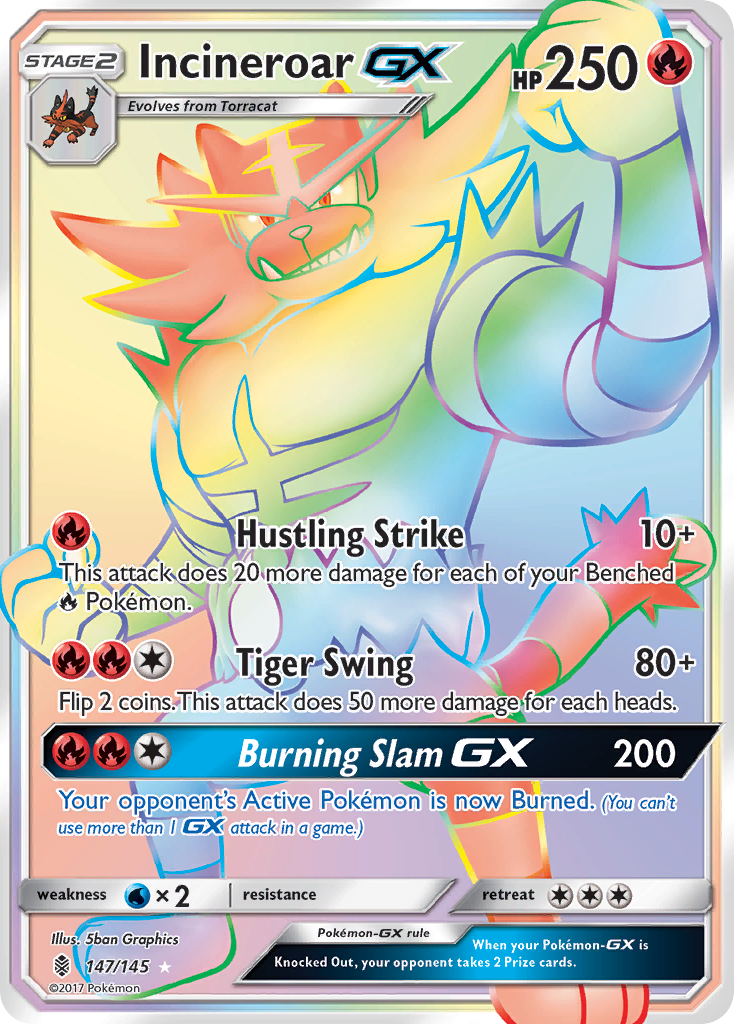 Incineroar GX (147/145) [Sun & Moon: Guardians Rising] | Tables and Towers