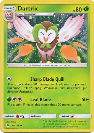 Dartrix (10/149) (Cosmos Holo) [Sun & Moon: Base Set] | Tables and Towers