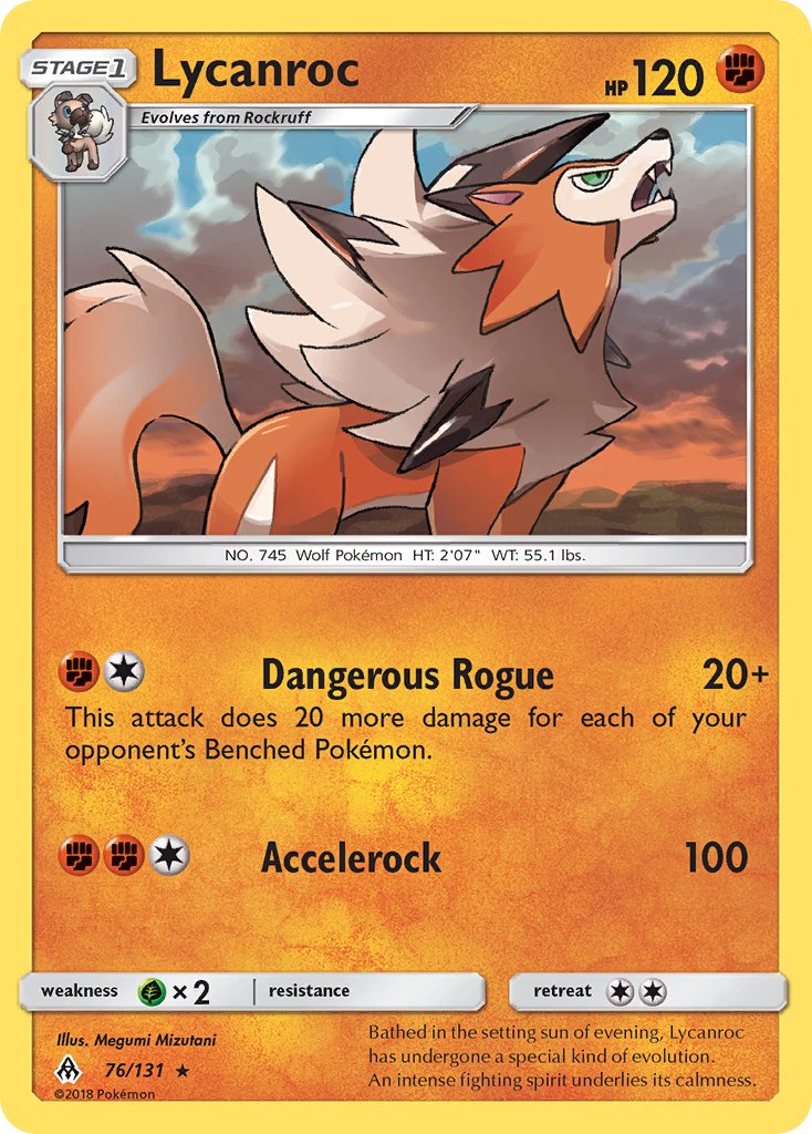 Lycanroc (76/133) (Theme Deck Exclusive) [Sun & Moon: Forbidden Light] | Tables and Towers