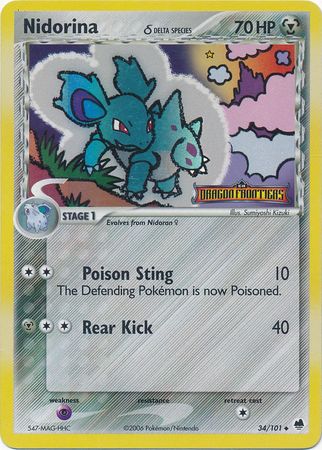 Nidorina (34/101) (Delta Species) (Stamped) [EX: Dragon Frontiers] | Tables and Towers