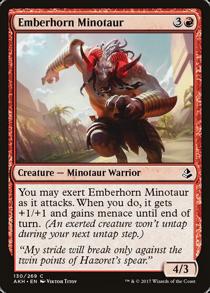 Emberhorn Minotaur [Amonkhet] | Tables and Towers