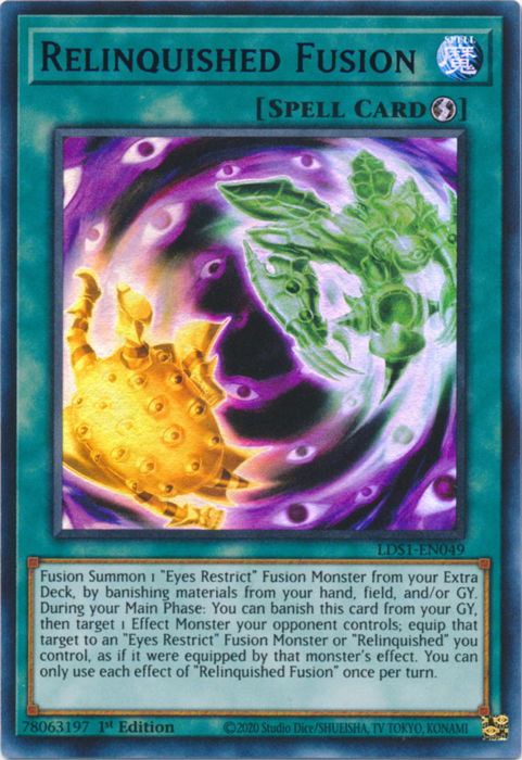 Relinquished Fusion (Blue) [LDS1-EN049] Ultra Rare | Tables and Towers