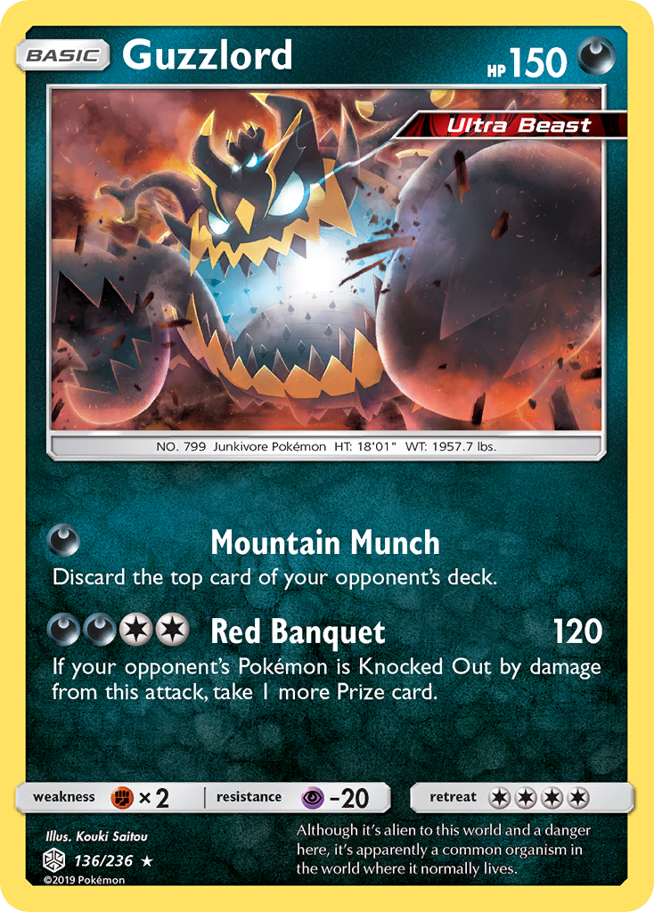 Guzzlord (136/236) [Sun & Moon: Cosmic Eclipse] | Tables and Towers