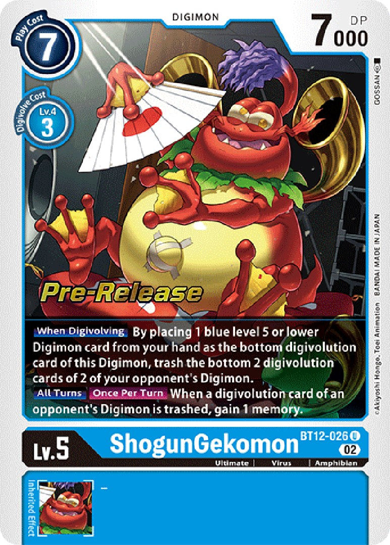 ShogunGekomon [BT12-026] [Across Time Pre-Release Cards] | Tables and Towers