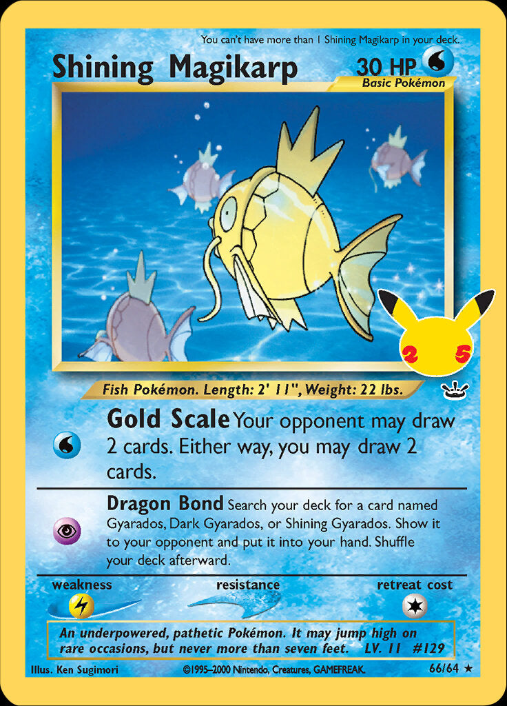 Shining Magikarp (66/64) [Celebrations: 25th Anniversary - Classic Collection] | Tables and Towers