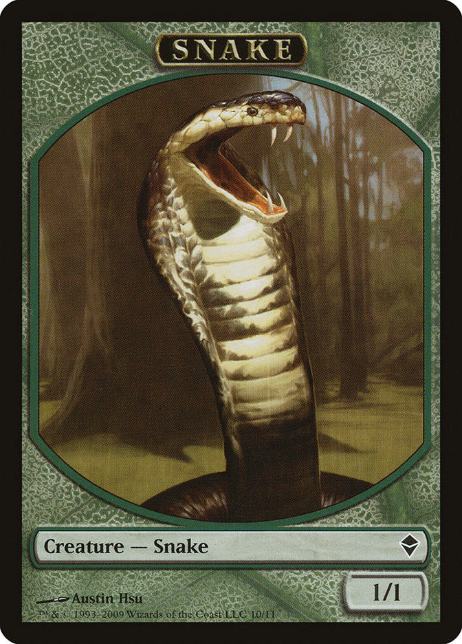 Snake Token [Zendikar Tokens] | Tables and Towers