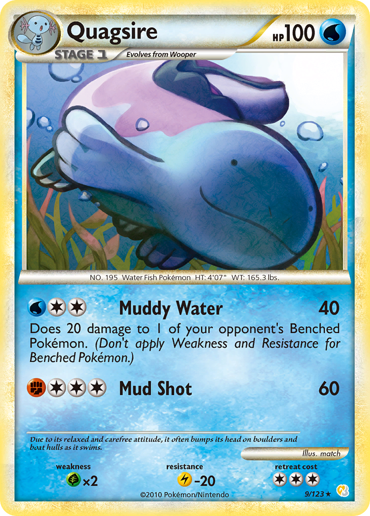 Quagsire (9/123) [HeartGold & SoulSilver: Base Set] | Tables and Towers