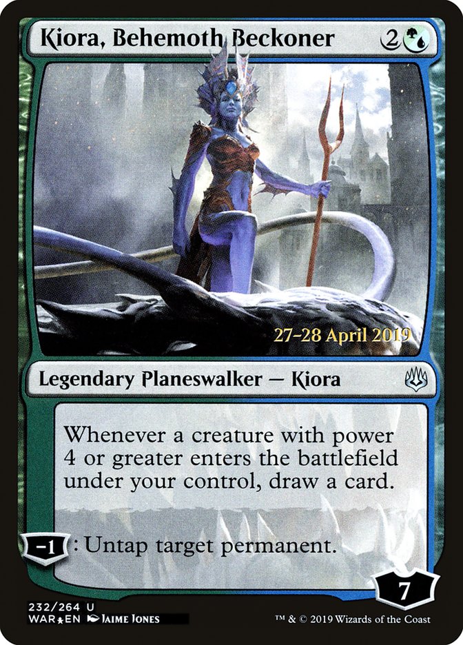 Kiora, Behemoth Beckoner [War of the Spark Prerelease Promos] | Tables and Towers