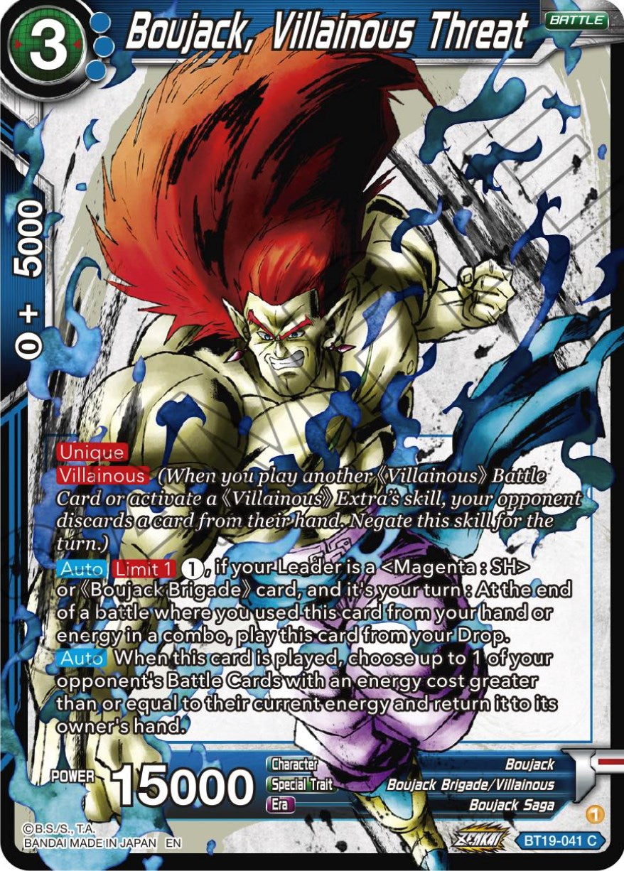 Boujack, Villainous threat (BT19-041) [Fighter's Ambition] | Tables and Towers