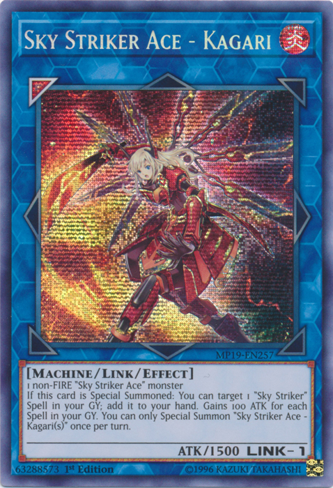 Sky Striker Ace - Kagari [MP19-EN257] Prismatic Secret Rare | Tables and Towers