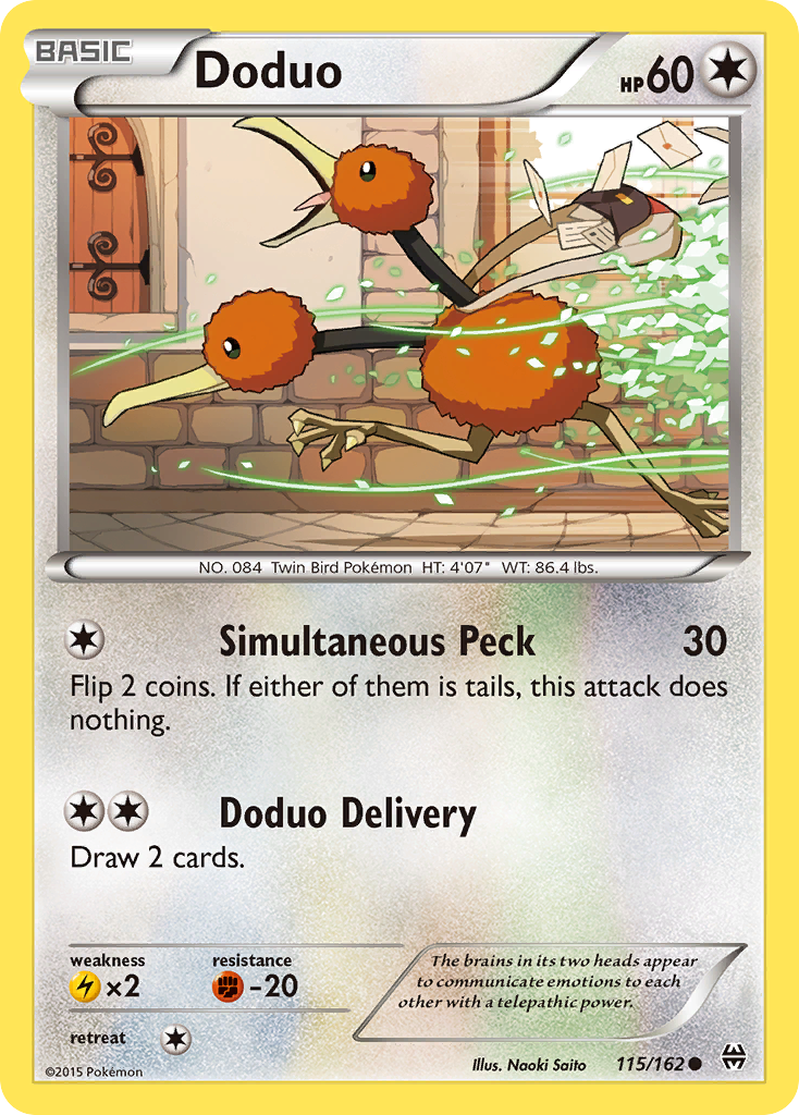 Doduo (115/162) [XY: BREAKthrough] | Tables and Towers