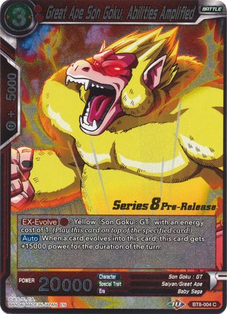 Great Ape Son Goku, Abilities Amplified (BT8-004_PR) [Malicious Machinations Prerelease Promos] | Tables and Towers