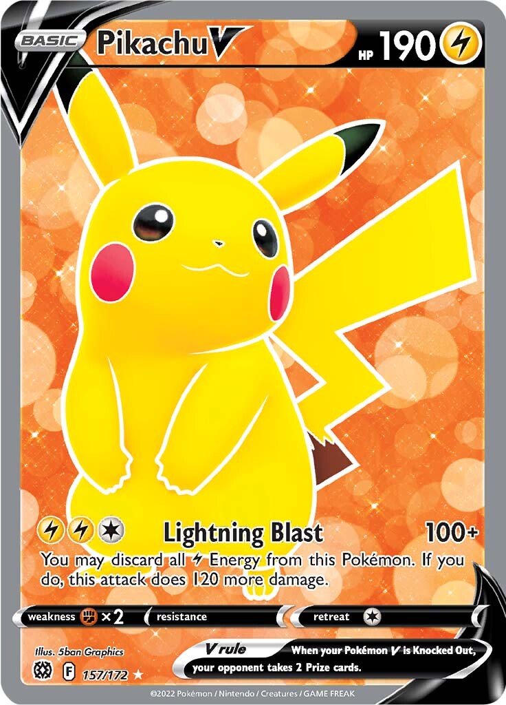 Pikachu V (157/172) [Sword & Shield: Brilliant Stars] | Tables and Towers