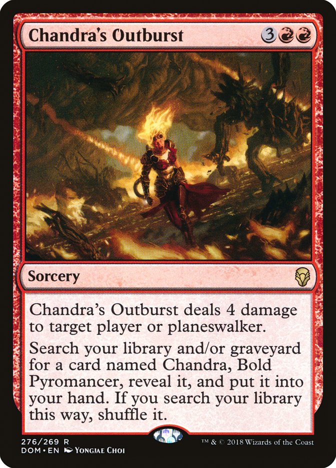 Chandra's Outburst [Dominaria] | Tables and Towers