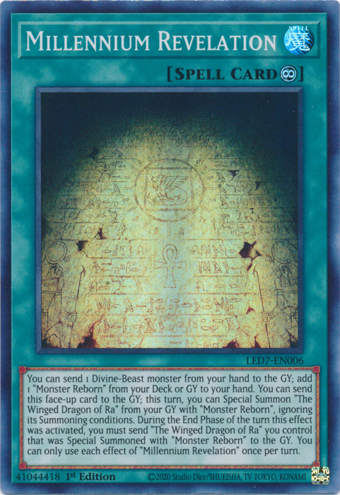 Millennium Revelation [LED7-EN006] Super Rare | Tables and Towers