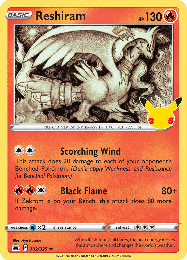 Reshiram (002/025) [Celebrations: 25th Anniversary] | Tables and Towers