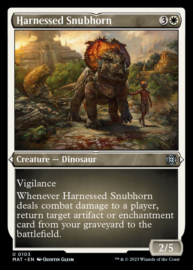 Harnessed Snubhorn (Foil Etched) [March of the Machine: The Aftermath] | Tables and Towers