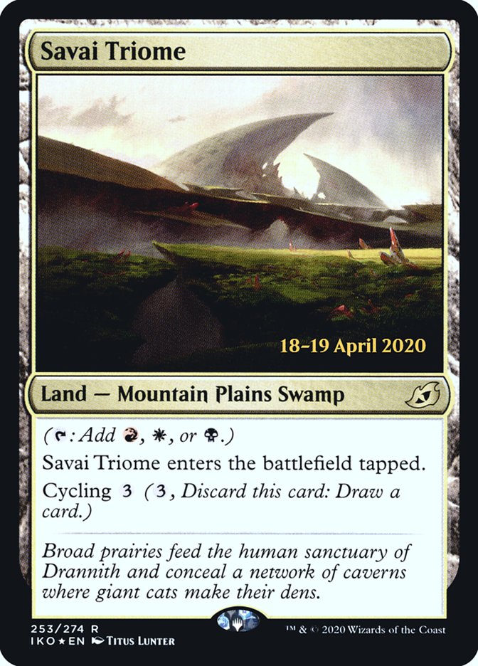 Savai Triome [Ikoria: Lair of Behemoths Prerelease Promos] | Tables and Towers